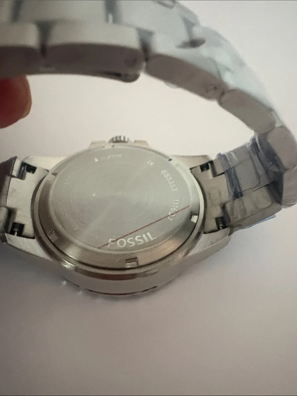 Fossil Blue Dial Silver-Tone Stainless Watch